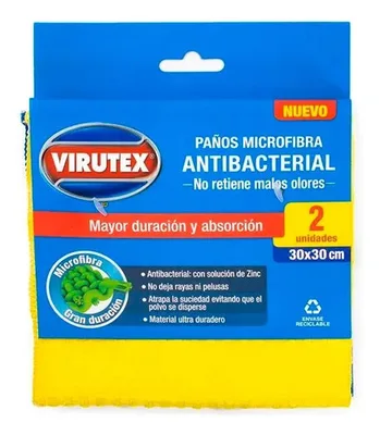 Paño Microfibra Antibacterial Multiuso Limpieza