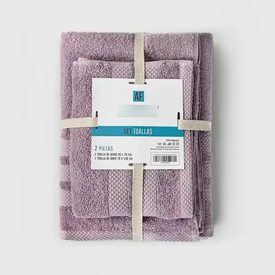 Set De Toallas 100% Algodón Baño Y Mano Coral Claro