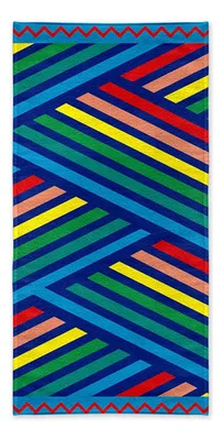 Toalla De Playa Velour Algodón 70x140cm Coral Claro