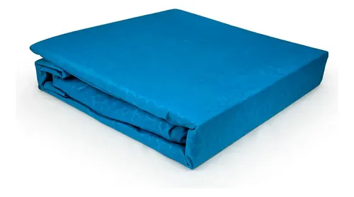 Set De Sábanas Embossed 2 Plazas Poliéster Azul Azul