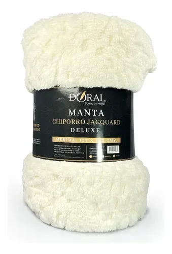 Manta Chiporro Jacquard Térmica Poliéster Coral Claro