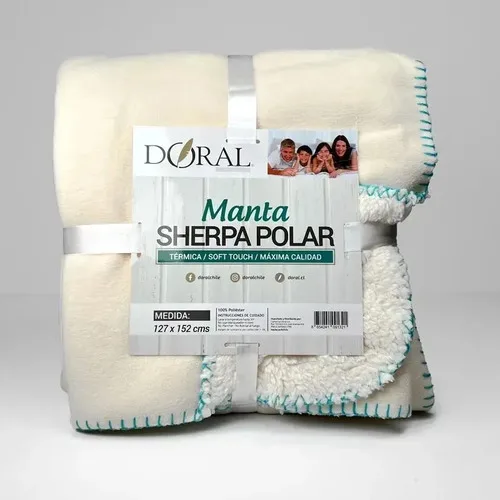 Manta Sherpa Polar Térmica Soft Touch Coral Claro