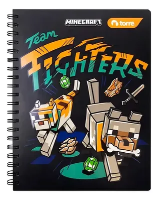 Cuaderno Universitario Espiral Minecraft 7mm 100 Hojas