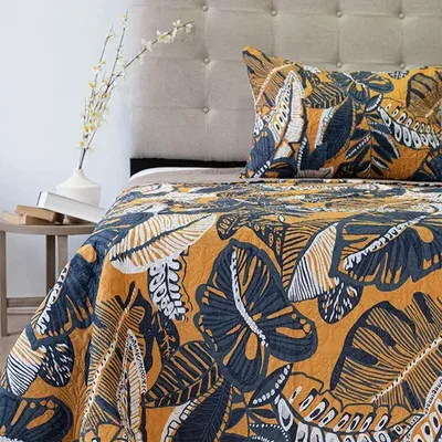 Quilt Hotpress Estampado 1.5 Plazas Poliéster Coral Claro