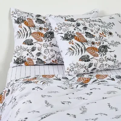 Set De Sábanas Estampada 200 Hilos Algodón Poliéster Verde Oscuro