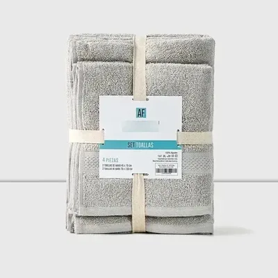 Set De Toallas 100% Algodón Baño Y Mano Coral Claro