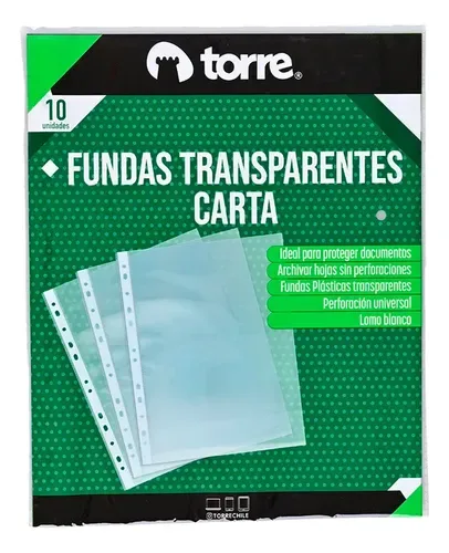 Funda Transparente Carta Oficio Protectora Hojas
