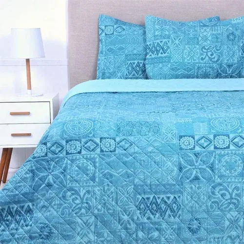 Quilt Reversible 2 Plazas Poliéster Estampado