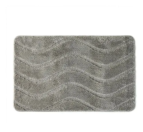 Piso De Baño Tufted Waves Poliéster Absorbente Beige
