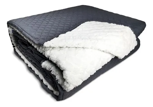 Quilt Sherpa Estampado 1.5 Plazas Poliéster Coral Claro