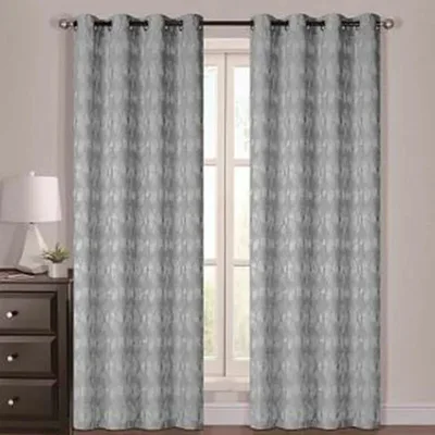 Cortina Blackout Térmica Poliéster Gris Perla Coral Claro