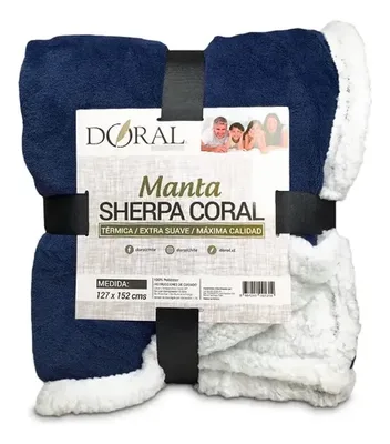 Manta Sherpa Térmica Poliéster Suave Coral
