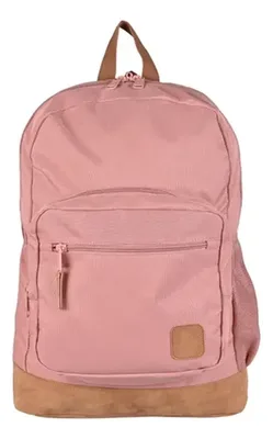 Mochila Escolar Enny 30l Impermeable Acolchada Coral Claro