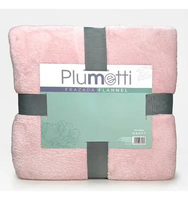 Frazada Flannel 1.5 Plazas Poliéster Suave Rosa Claro