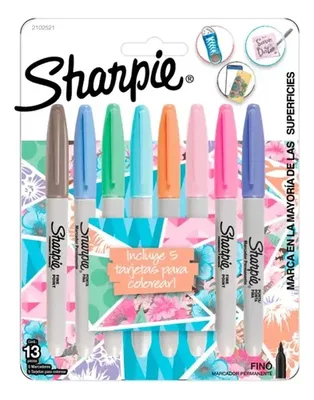 Marcador Punta Fina Colores Pastel Set 8 Piezas
