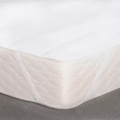 Cubre Colchón Microfibra 1 Plaza Blanco Blanco Cuna
