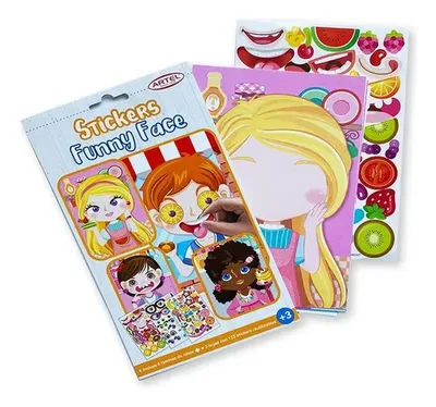 Álbum Stickers Funny Faces Infantil Artel