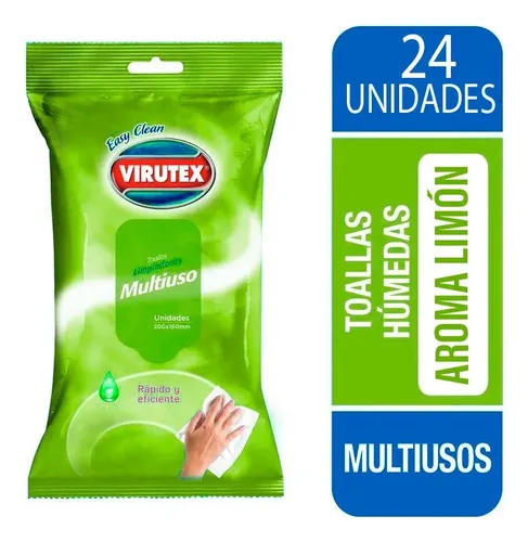 Paños Húmedos Desinfectantes Multiuso Limón