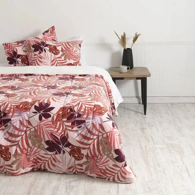 Plumón Coral Sherpa 2 Plazas Poliéster Suave Coral