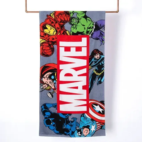 Toalla De Playa Algodón Estampada Avengers 70x140cm Coral Claro