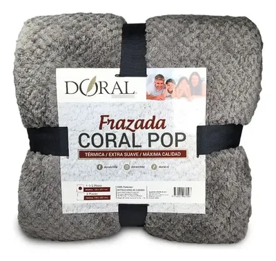 Frazada Térmica Coral Pop 150x200cm Poliéster Coral Claro