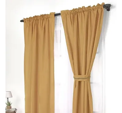 Cortinas Tubo Agatha Poliéster Combo Completo Coral Claro