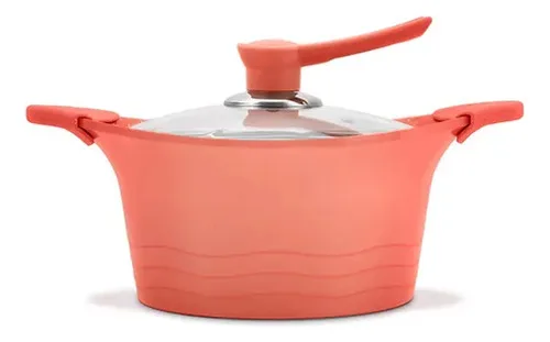 Cacerola Aluminio Fundido 20cm Antiadherente Rosa