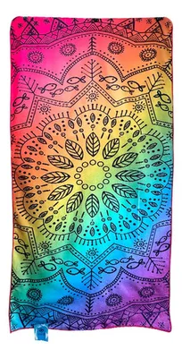 Toalla De Playa Microfibra Estampada 70x140cm Coral Claro