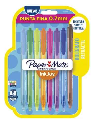 Bolígrafo Paper Mate Inkjoy 100st Punta Media Amarillo