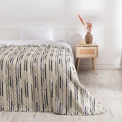 Quilt Castilla Microfibra Reversible 1.5 Plazas Coral Claro
