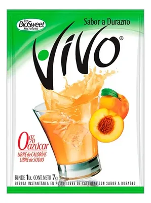 Jugo En Polvo Durazno Sabor Natural Vivo
