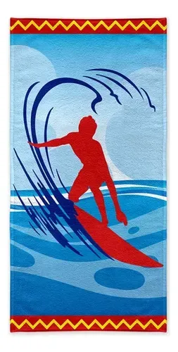 Toalla De Playa Velour Algodón 70x140cm Coral Claro