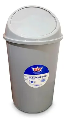 Papelero Plástico 12 Litros Con Tapa Elegante