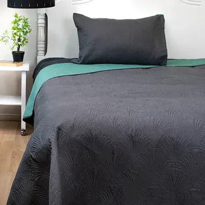 Quilt Hotpress Liso Bicolor 1.5 Plazas Poliéster Coral Claro
