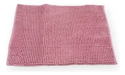 Alfombra De Baño Chenille Antideslizante 40x60cm Coral Claro