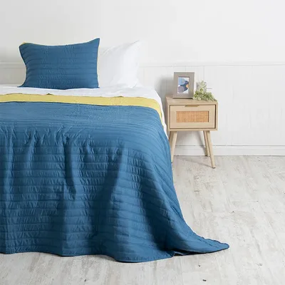 Quilt Reversible Poliéster 1.5 Plazas Mashini Coral Claro
