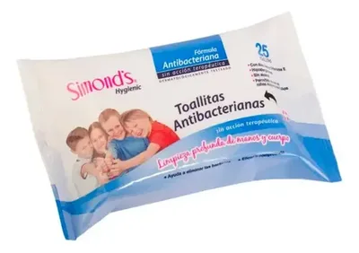 Toallas Húmedas Antibacterianas Desechables 25und