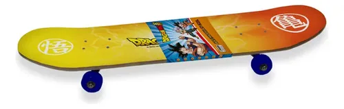 Skate De Madera 53cm Infantil Dragon Ball Coral Claro