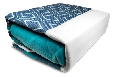 Set De Sábanas Polar Composé 2 Plazas Térmicas Turquesa