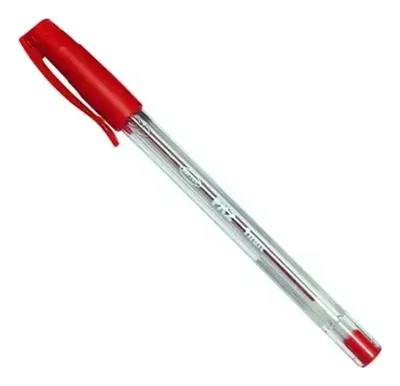 Lápiz Pasta Rojo Punta 1mm Marca Artel