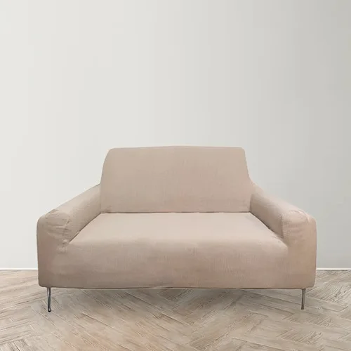 Funda De Sillón Anastasia Cuadrado 2 Cuerpos Café Coral Claro