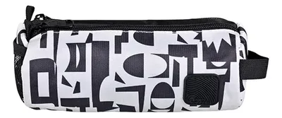 Estuche Escolar Taylor Militar Negro Blanco Negro