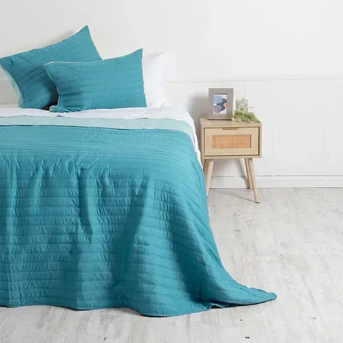 Quilt Matrimonial 2.5 Plazas Poliéster Liso Coral Claro