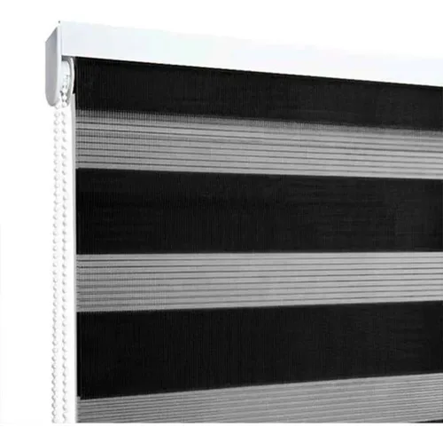 Cortina Roller Dúo Poliéster 150x165 Cm Negro