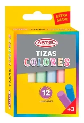 Tiza De Color 12 Unidades Extra Suave