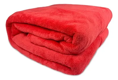 Frazada Flannel Térmica 2 Plazas Poliéster Rojo
