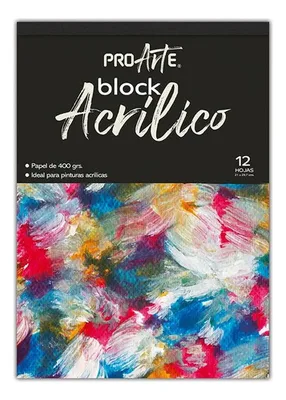Block Papel Acrílico 400 Gramos 12 Hojas
