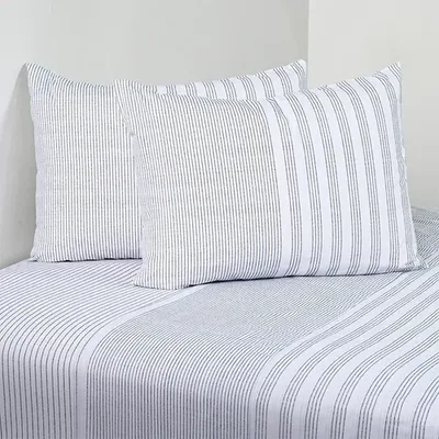 Set De Sábanas Estampadas 200 Hilos Polycotton 2.5 Plazas Negro