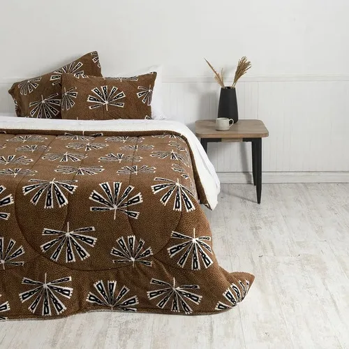 Plumón Coral Sherpa 2 Plazas Poliéster Suave Coral