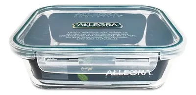 Contenedor Hermético Vidrio Rectangular 1000ml